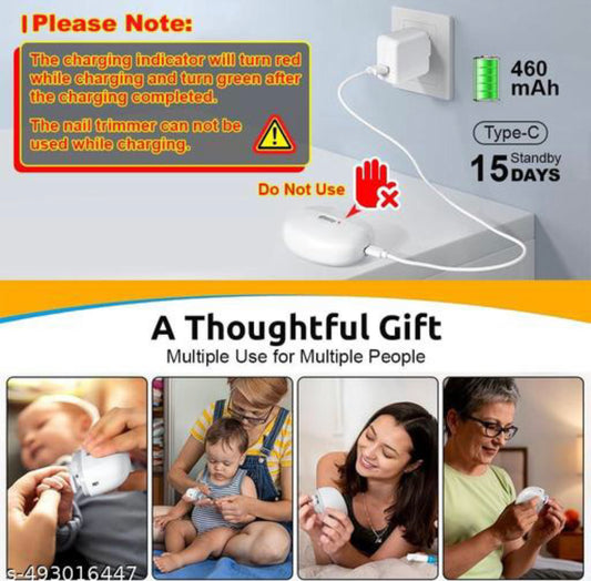 Electric Nail Clipper/Trimmer Safe ✨ | Silent 🤫 | Smart Grooming for All Ages 👶👵