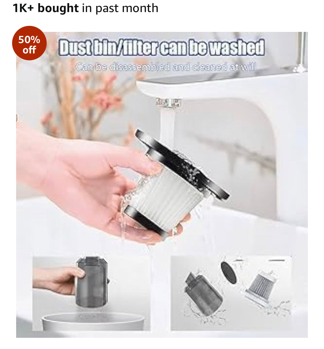 💨 2-in-1 Mini Cordless Air Duster & Vacuum Cleaner 🔋 – Rechargeable, Portable Dust Blower with Attachments 🧹 for Keyboard ⌨️, Car 🚗 & Electronics