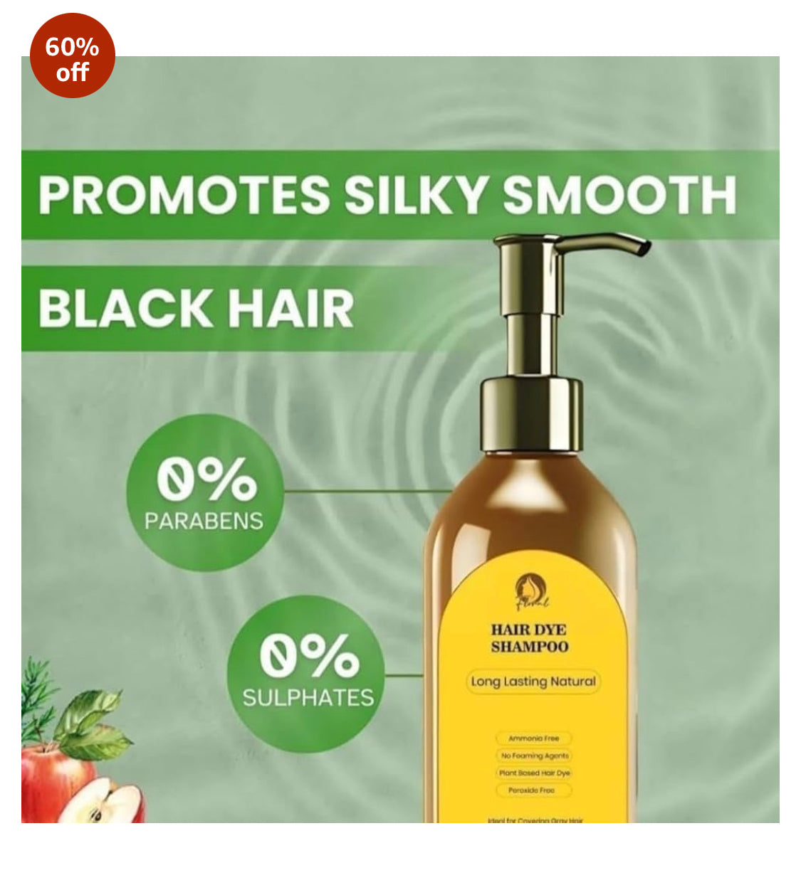 BUY 1 GET 1 FREEE✨2-in-1 Natural Hair Dye Shampoo – Instantly Covers Grey, Promotes Hair Growth & Restores Shine – No Ammonia, No Damage