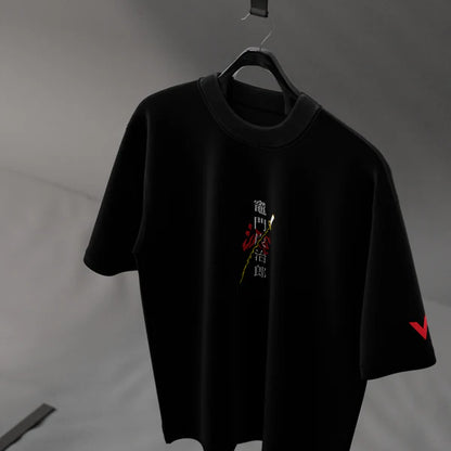 Tanjiro Moonlight Demon Slayer Black Oversized Fit T-shirt